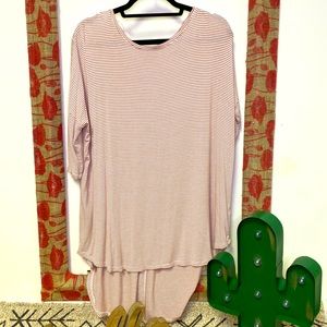 Boutique High/Low Long Sleeved Tunic Blouse
